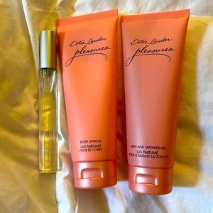 Estee lauder perfume and body set